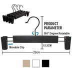 Black Metal Clip Trouser Hangers (Set of 10)