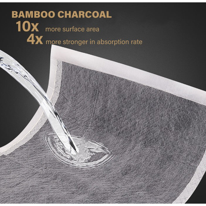 Charcoal Absorbent Pet Pee Pads | 5-Layer Odour Control (4 Packs/Order)
