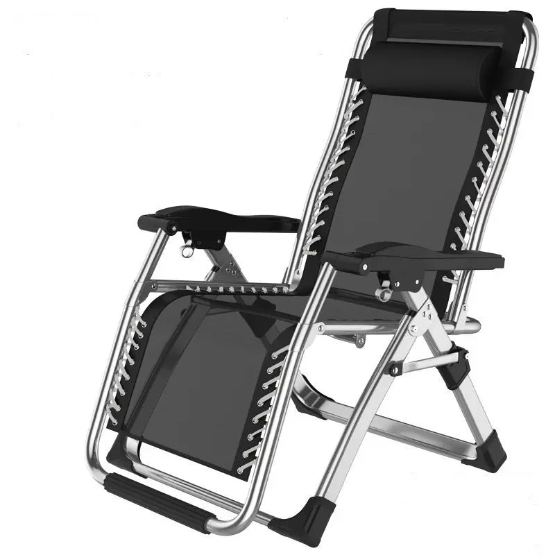 Foldable Zero Gravity Recliner Chair with Headrest - Black