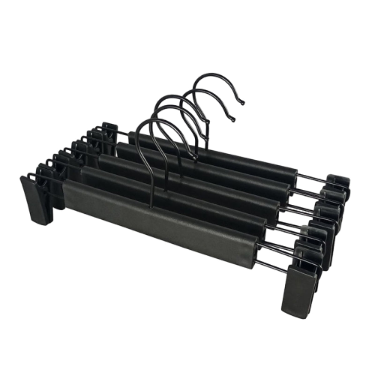 Black Metal Clip Trouser Hangers (Set of 5)