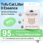 8 Pack Tofu Cat Litter 6L/2.35kg - Clumping Flushable Cat Sand