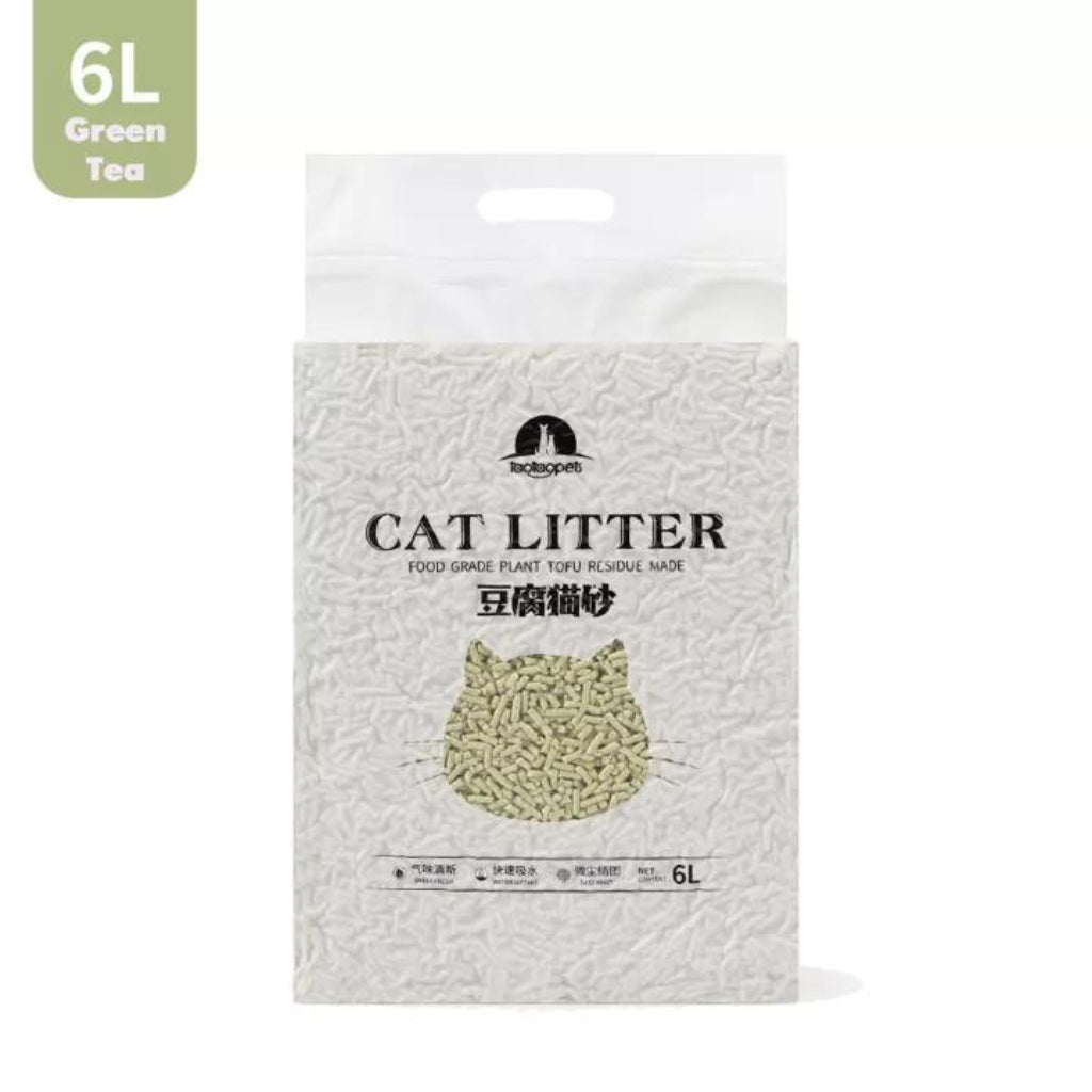 8 Pack Tofu Cat Litter 6L/2.35kg - Clumping Flushable Cat Sand