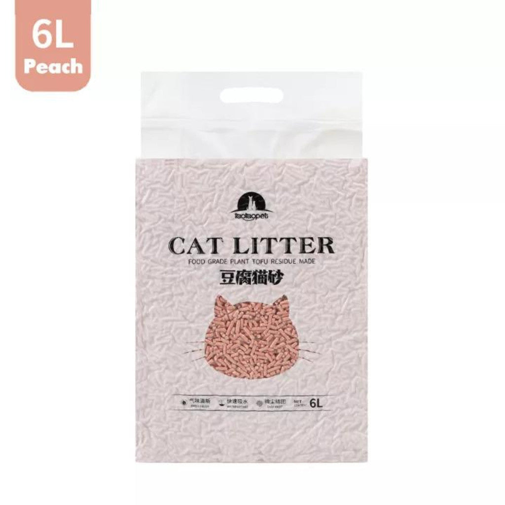 8 Pack Tofu Cat Litter 6L/2.35kg - Clumping Flushable Cat Sand